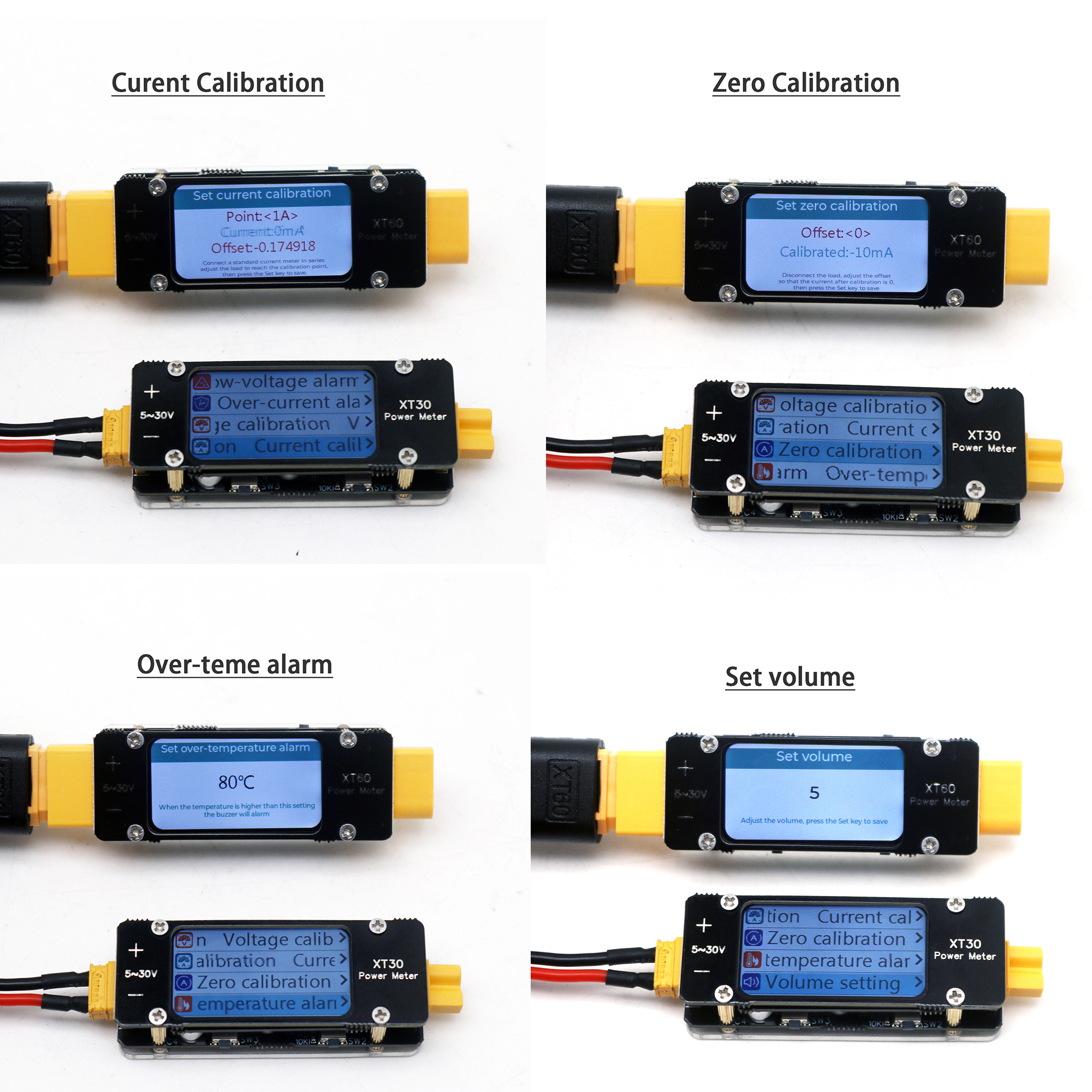 XT30 XT60 Ammeter Power Meter  – Drone Battery High Voltage recenzja i cena