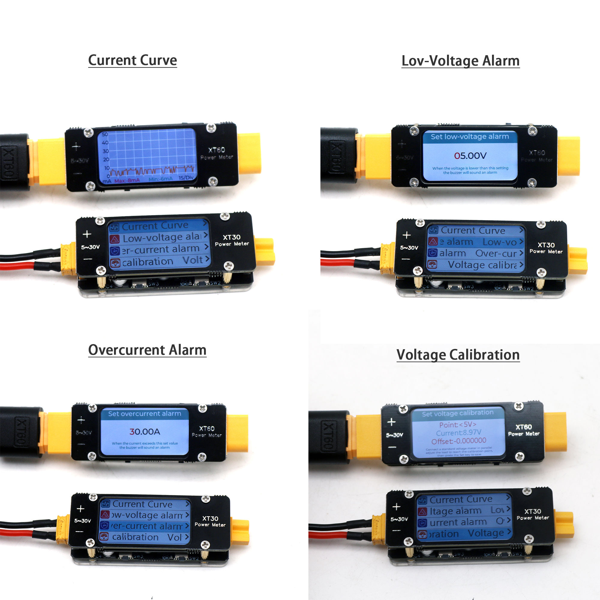 XT30 XT60 Ammeter Power Meter  – Drone Battery High Voltage recenzja i cena