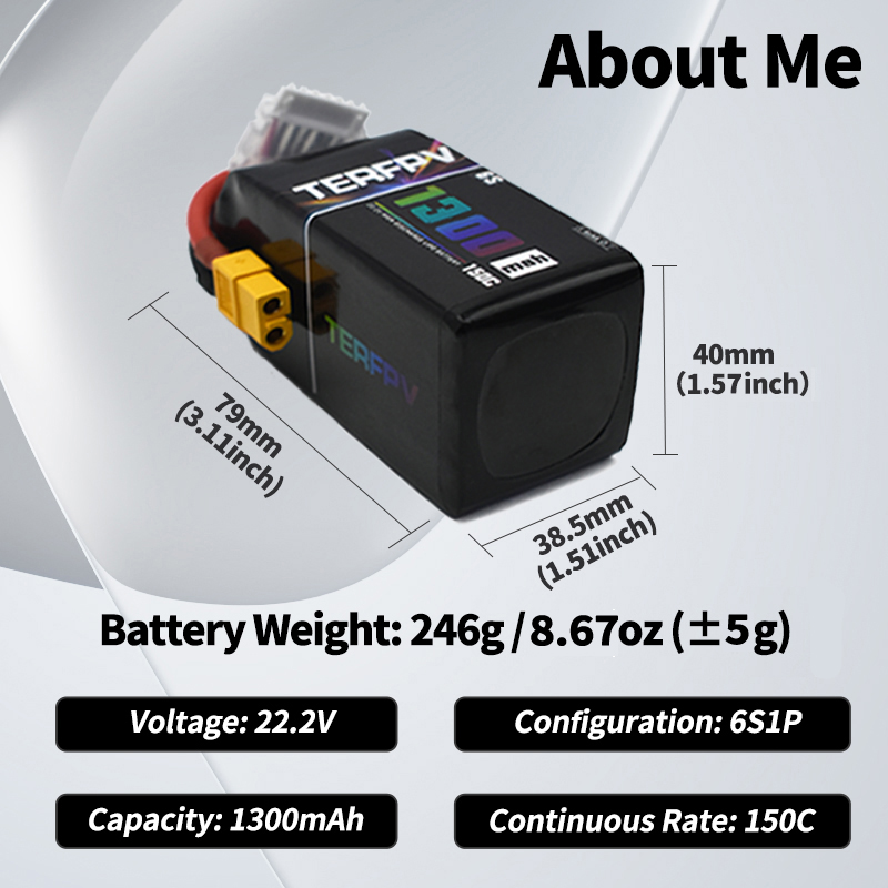 TERFPV Lipo Battery 6S 22.2V 1 – Drone Battery Lipo recenzja i cena