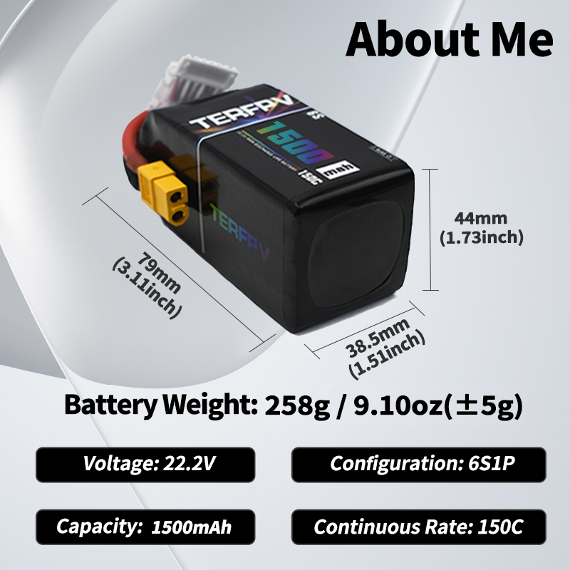 TERFPV Lipo Battery 6S 22.2V 1 – Drone Battery Lipo recenzja i cena