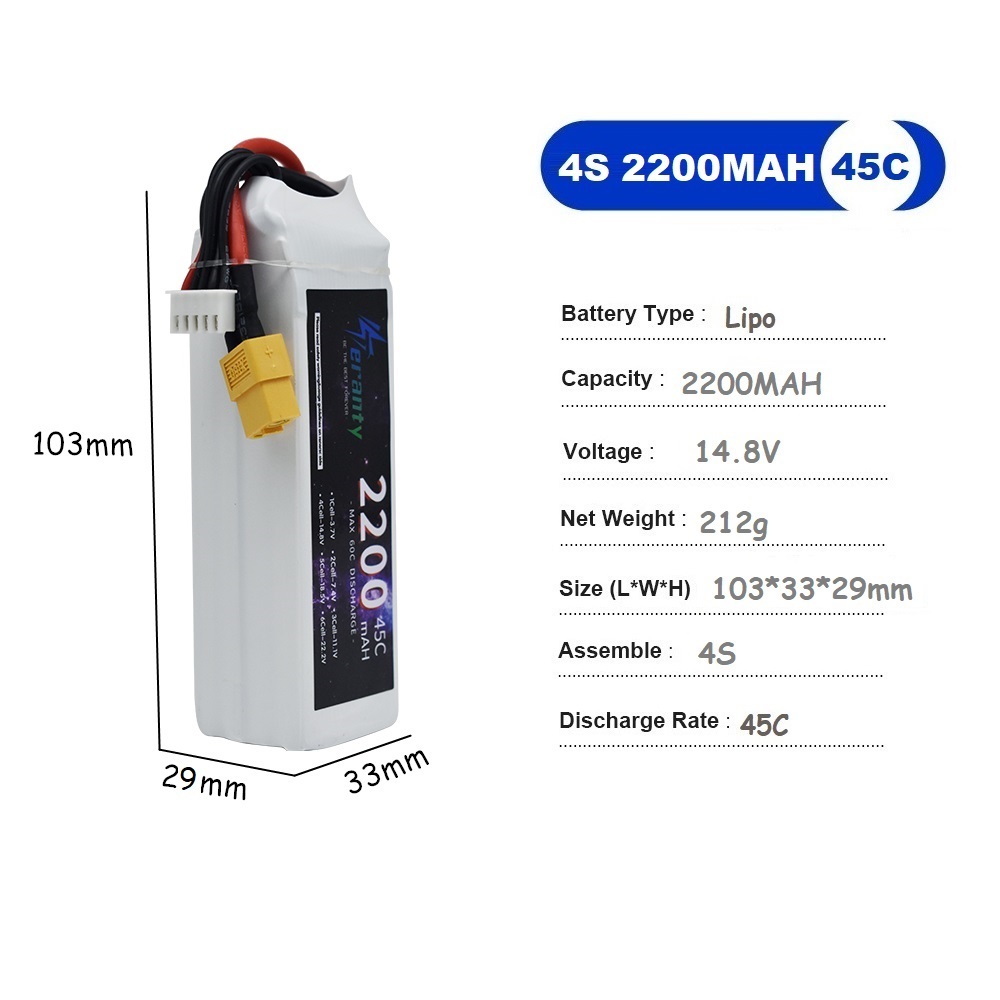 4S LiPo Battery 14.8V 1500mah  – Drone Battery 4S recenzja i cena
