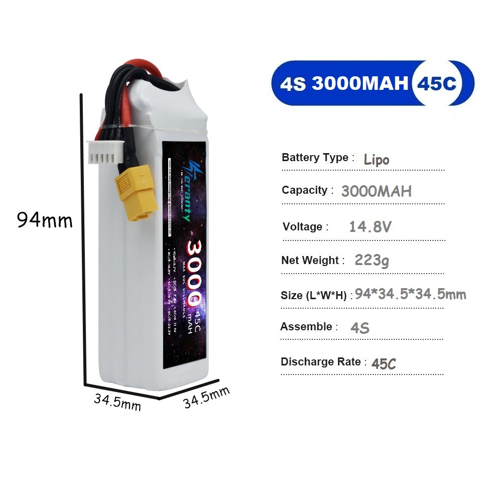4S LiPo Battery 14.8V 1500mah  – Drone Battery 4S recenzja i cena