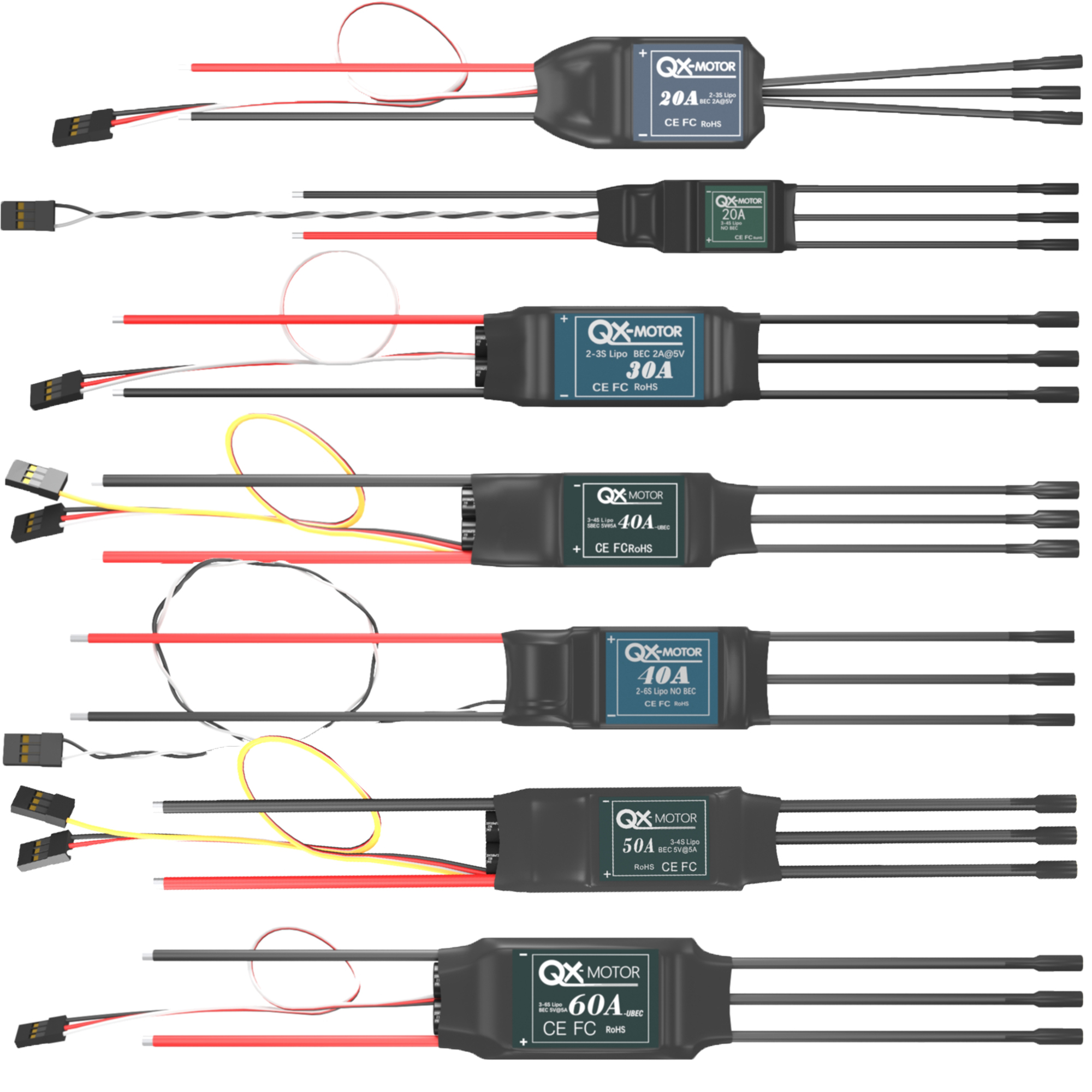 QX-MOTOR Brushless ESC series  – Drone Battery Plate recenzja i cena