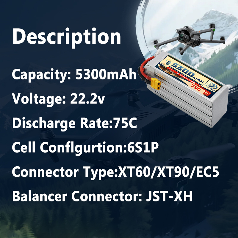 VSVAW 6S 5300mAh Lipo Battery  – Drone Battery Connector recenzja i cena