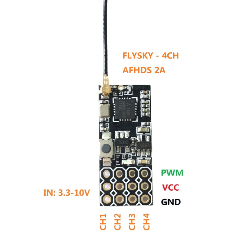 Flysky FS2A Mini Receiver 4CH  – Drone Battery Lipo recenzja i cena