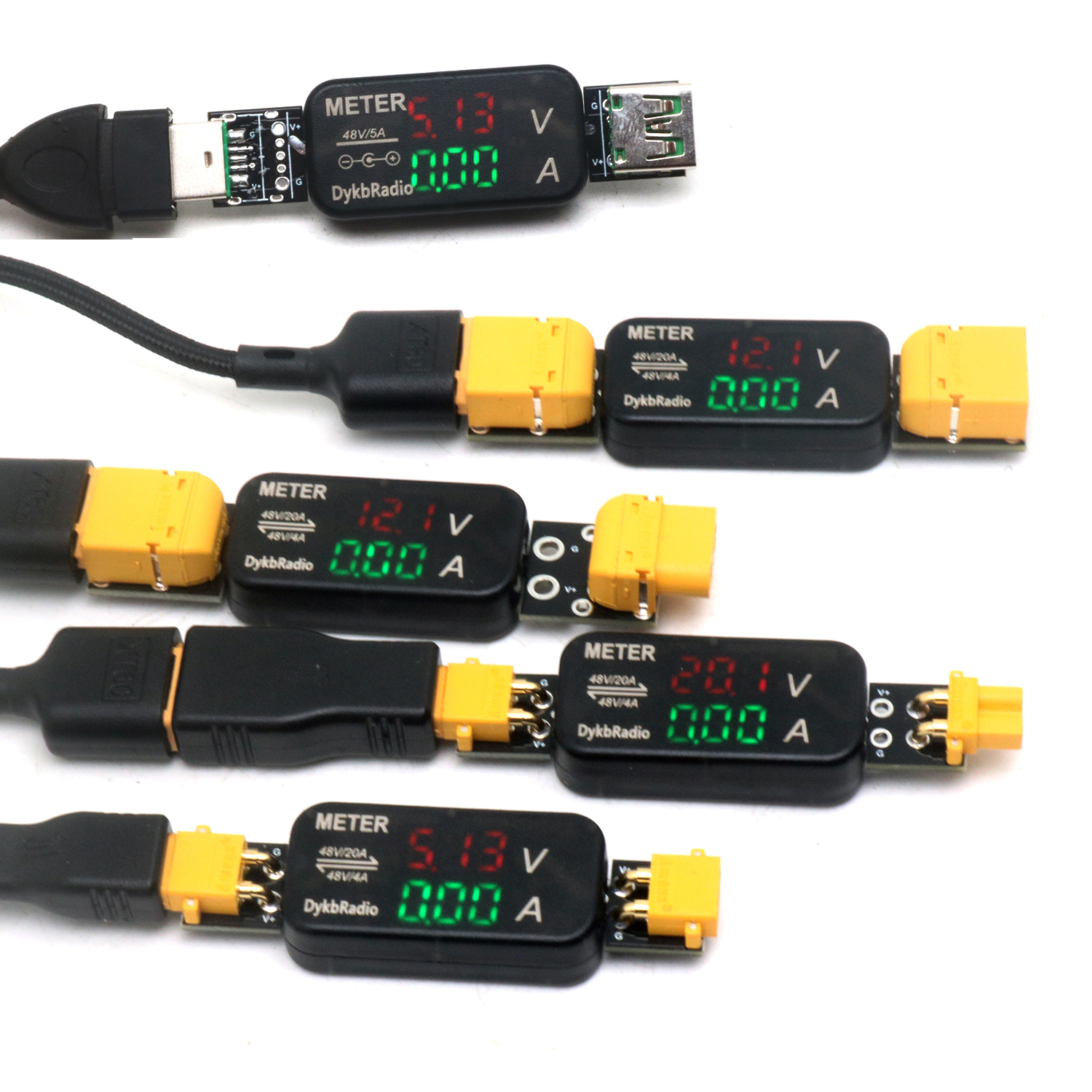 USB XT60 XT30 Voltmeter Ammete – Drone Battery Voltage Checker recenzja i cena