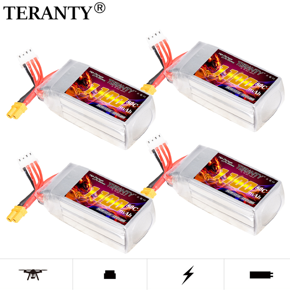 TERANTY 3S 11.1V 1100mAh 80C/1 – Drone Battery 4S recenzja i cena
