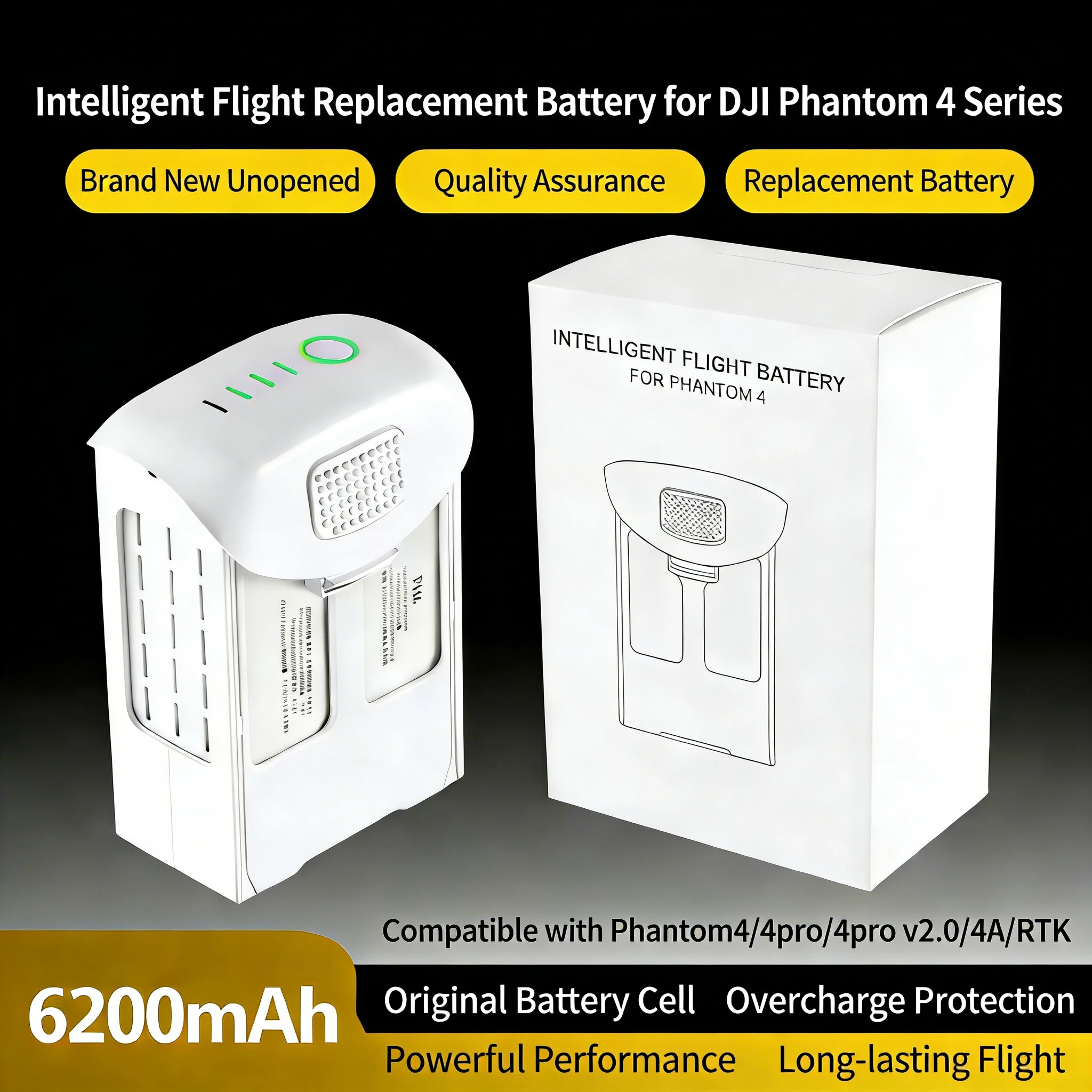 New Phantom 4 battery 6200mah  – Drone Battery Li-Ion recenzja i cena