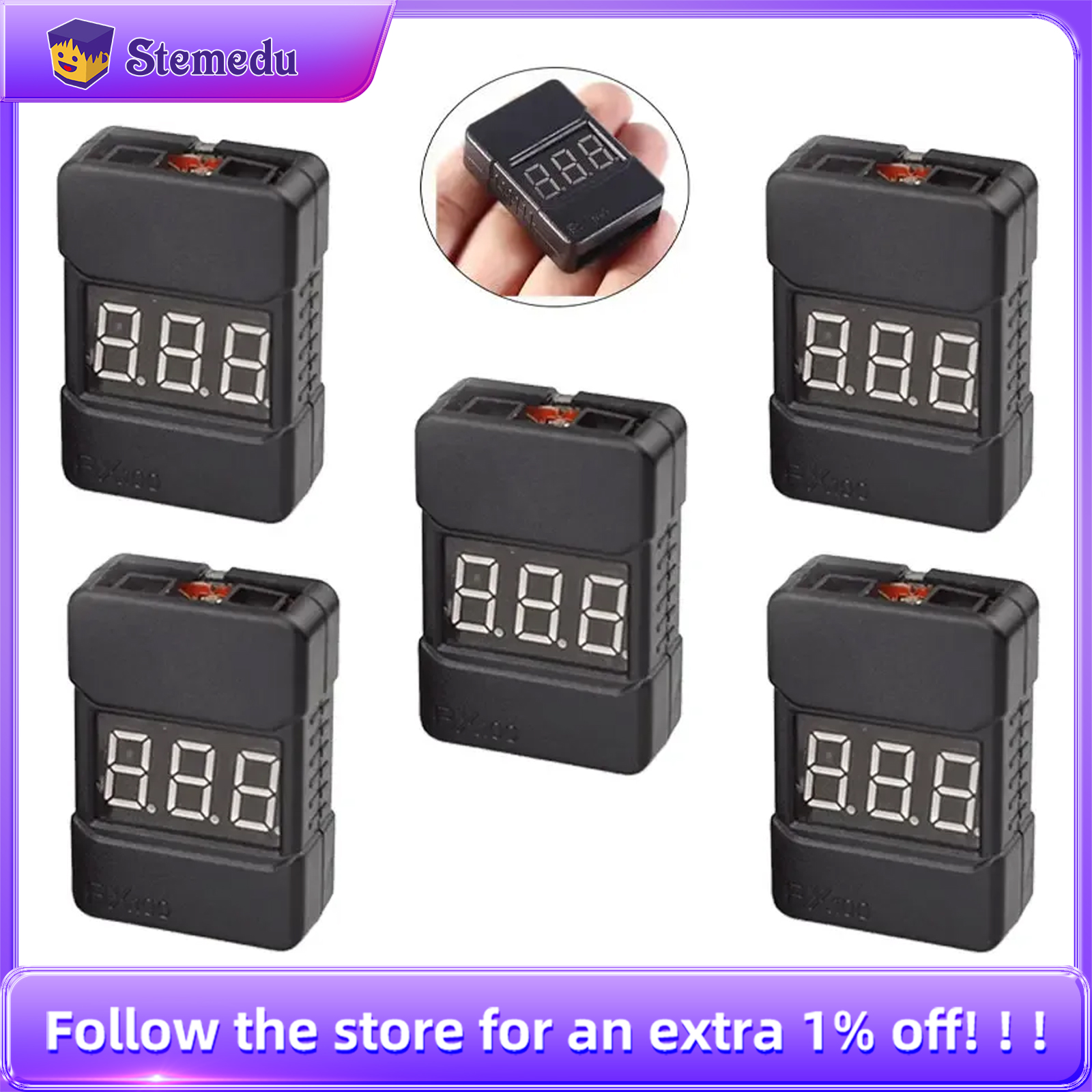 BX100 1-8S Lipo Battery Voltag – Drone Battery Alarm recenzja i cena