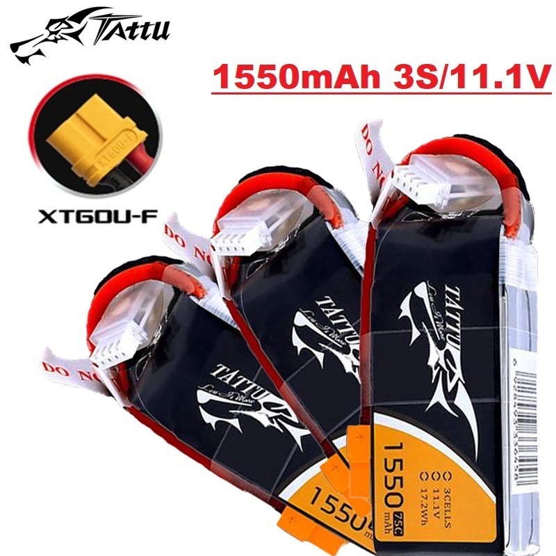 TATTU 3S 11.1V 1550mAh 75C LiP – Drone Battery 3S recenzja i cena